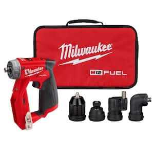 Milwaukee M12 FUEL 12V Lithium-Ion Brushless Cordless 4-in-1 Installation 3/8 in. Drill Driver Kit w/M12 - Image 4