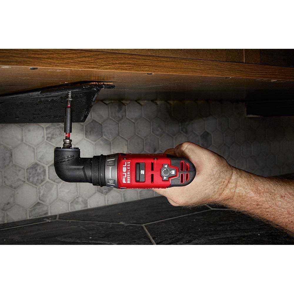 Milwaukee M12 FUEL 12V Lithium-Ion Brushless Cordless 4-in-1 Installation 3/8 in. Drill Driver Kit w/M12 - Image 3