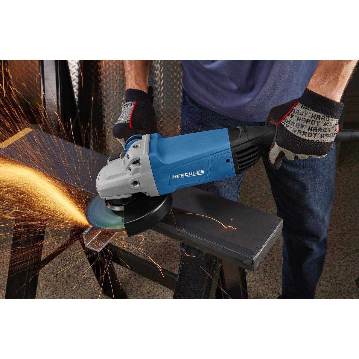 Hercules 15 Amp 7 in./9 in. Trigger-Grip Angle Grinder - Image 4