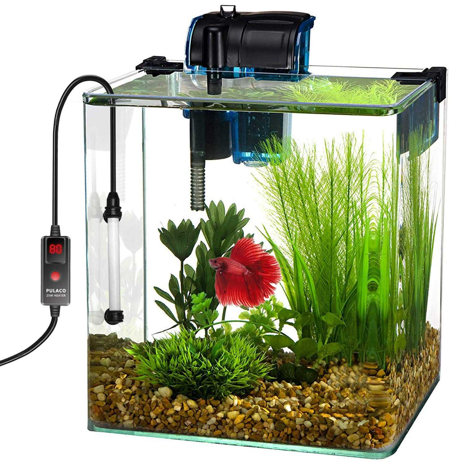 PULACO 50W Mini Aquarium Heater with External Controller & LED Temperature Display - Image 3