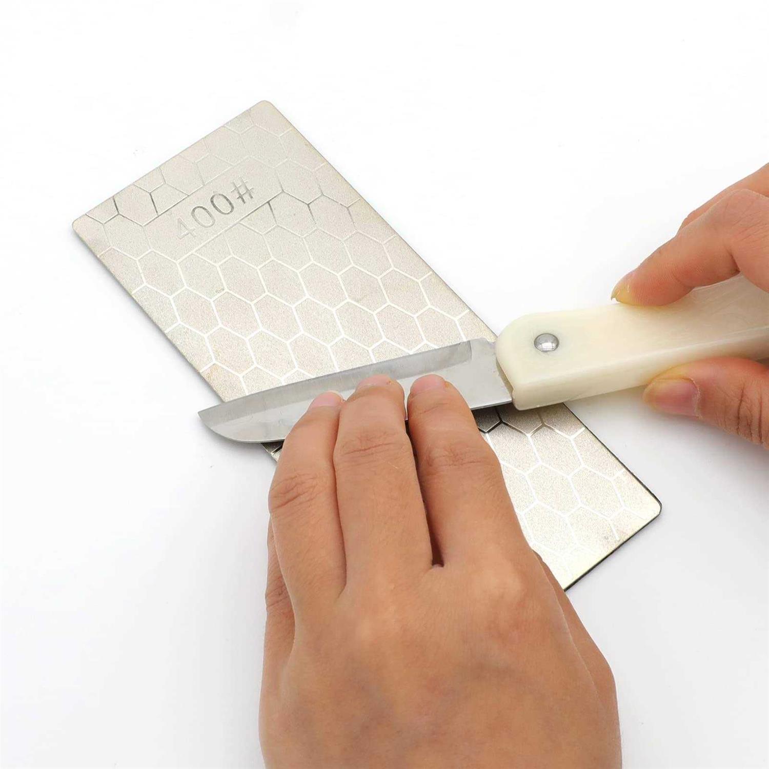 KITANIS Diamond Sharpening Stone, 5 Pcs Knife Sharpening Stone with Extra Fine/coarse Plate and Non-slip Base - Image 5