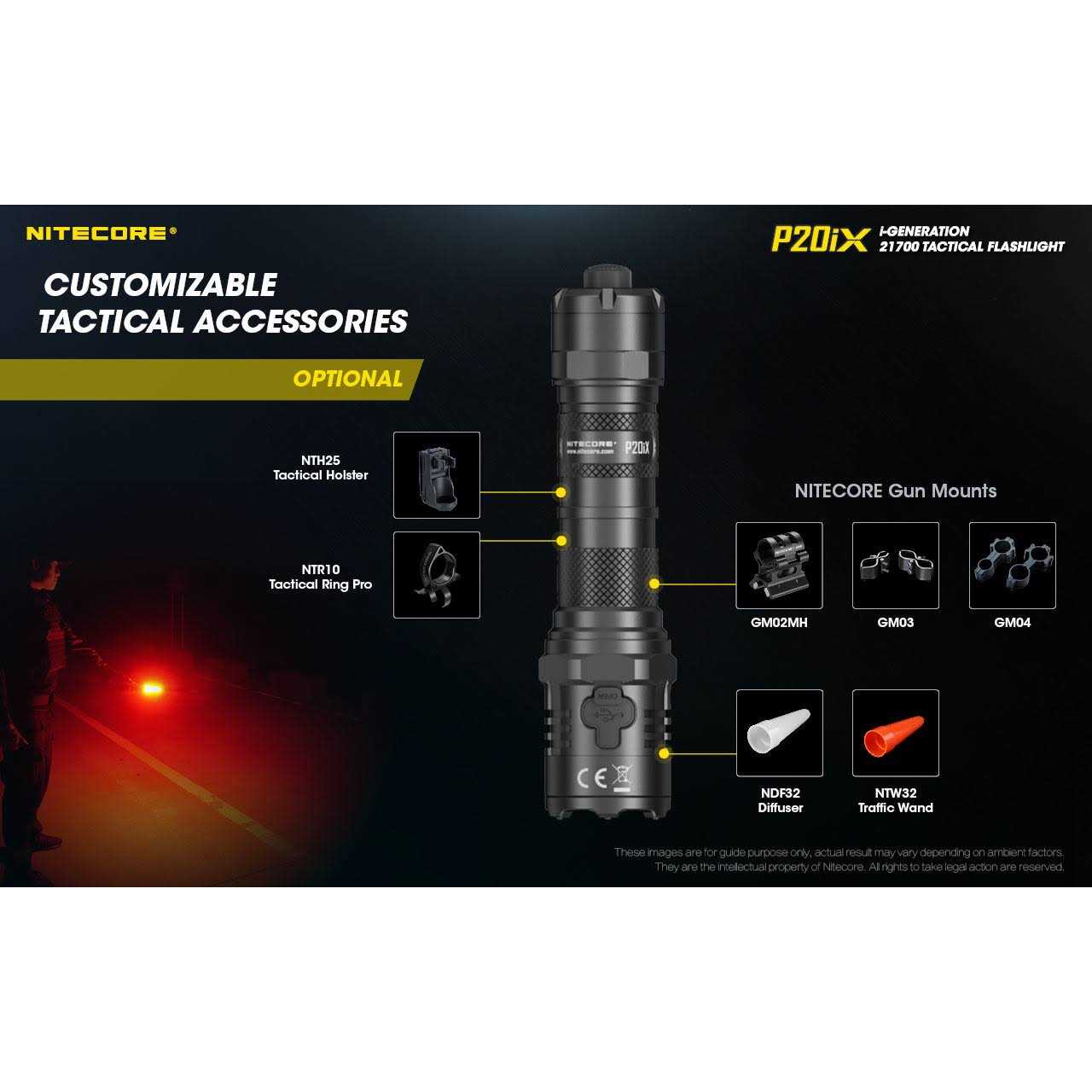 Nitecore P20iX 4000 Lumen USB-C Rechargeable Flashlight - Image 5