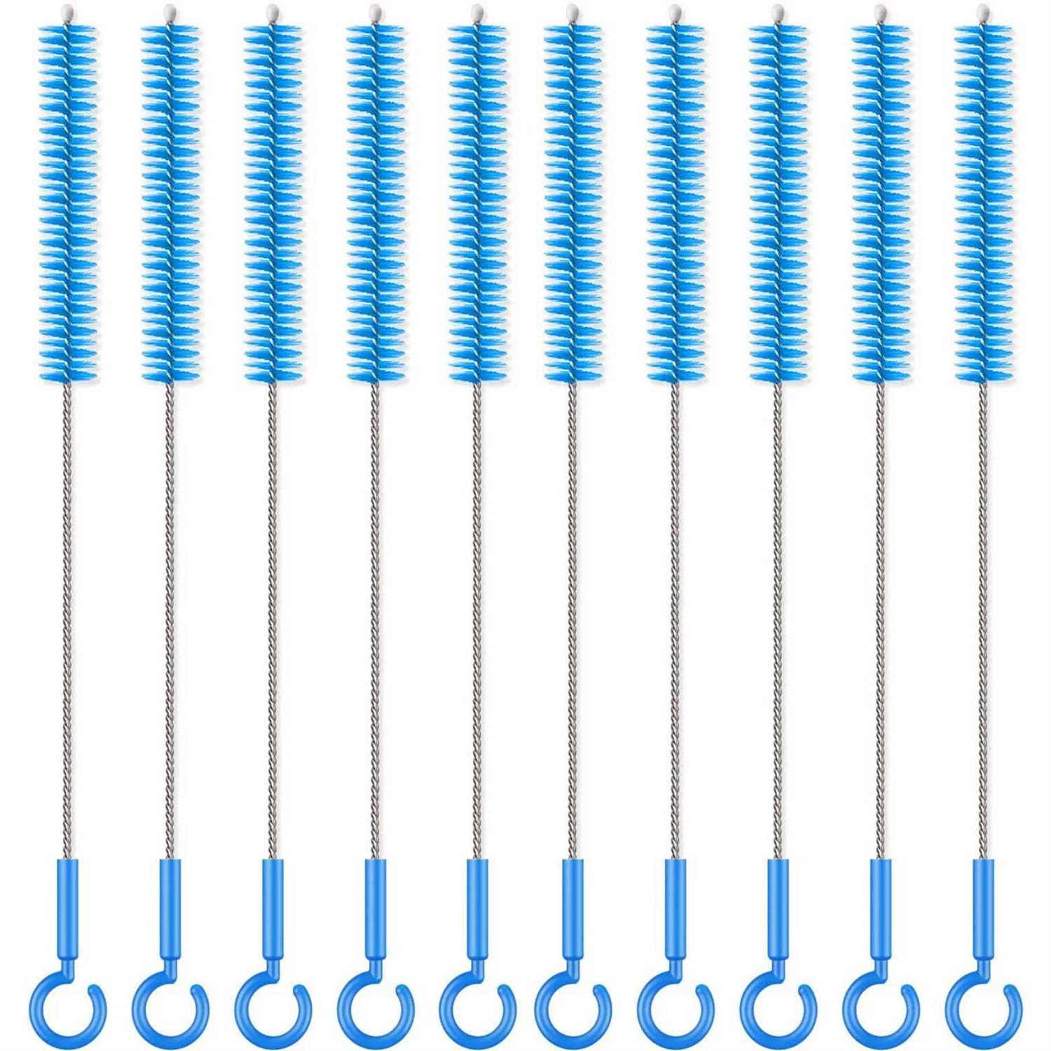 desin Long Straw Brush Nylon Pipe Tube Cleaner 10-ihch X 2/5-inch Set of 10 - Image 3