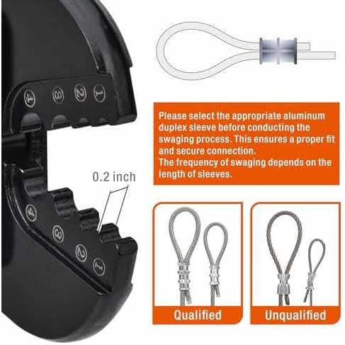 Iwiss Wire Rope Crimping Tool for Aluminum Oval Sleeves Stop Sleeves Crimp Loop - Image 3