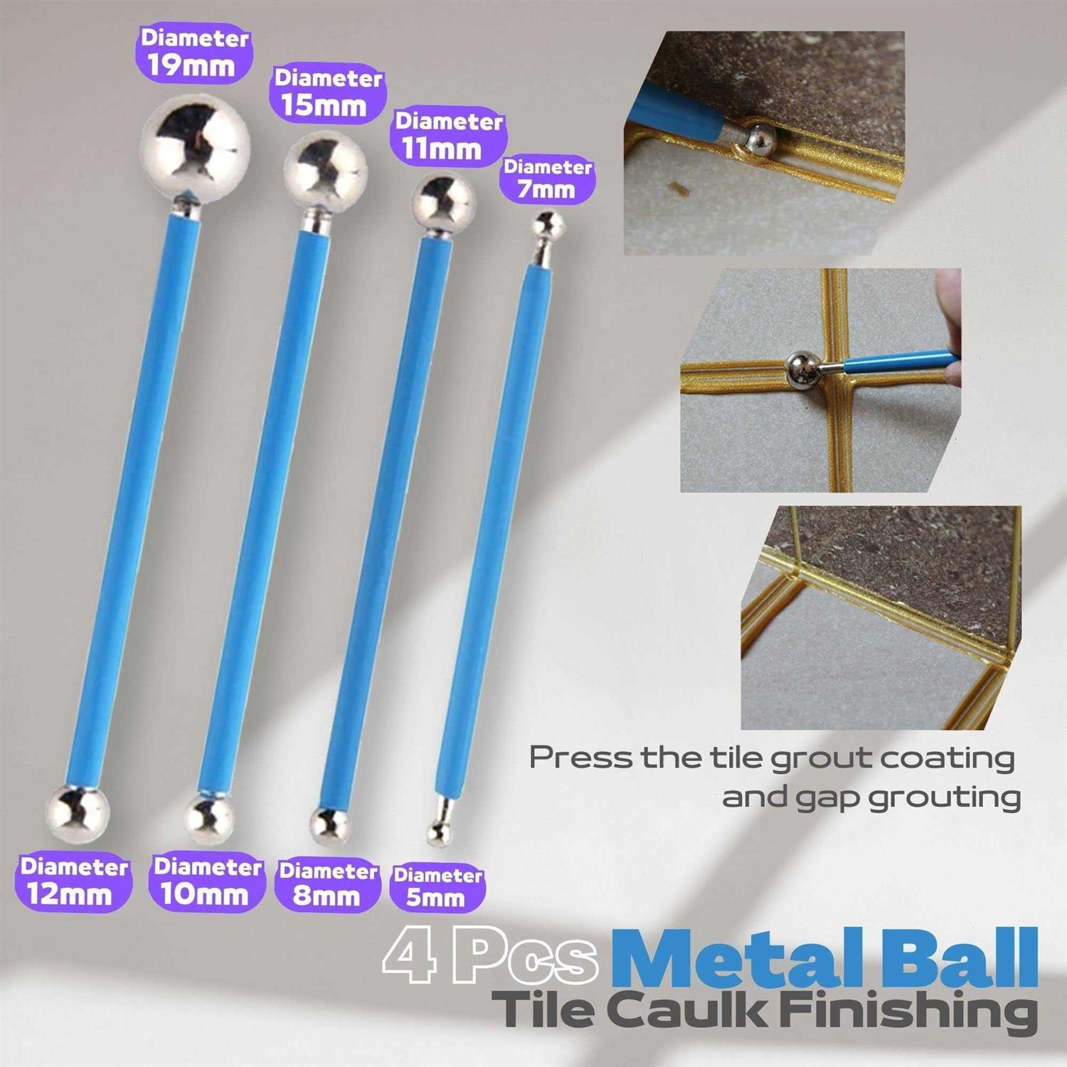 Grout Removal Tool Caulking Tools 24-in-1 Kit with Silicone Glass Glue Angle Scraper Grout Saw Blade Scraper Finishing for Kitchen Bathroom Window - Image 3