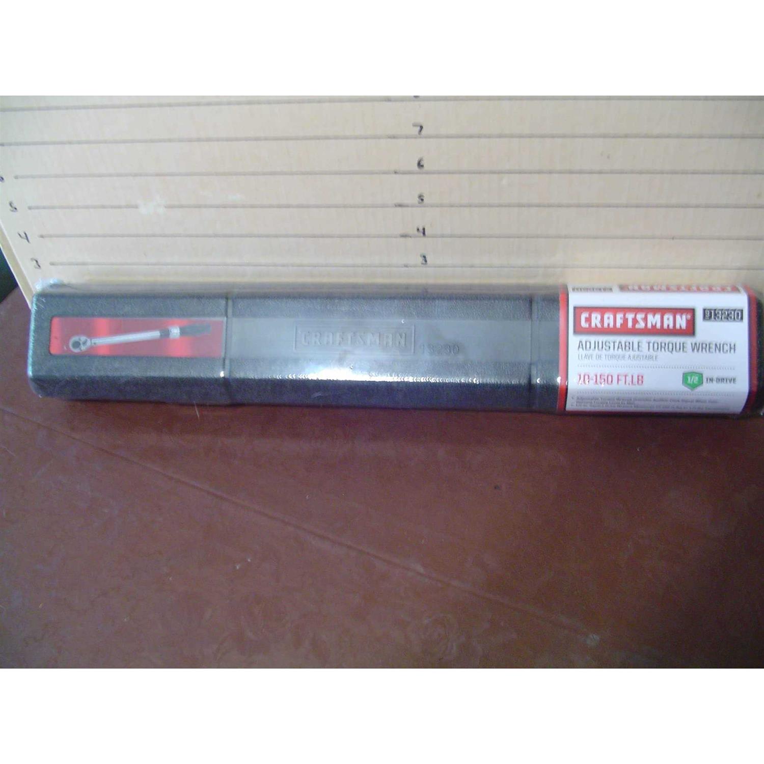 Craftsman 1/2-in Drive Torque Wrench 10 to 150 ft. lbs. New - Image 3