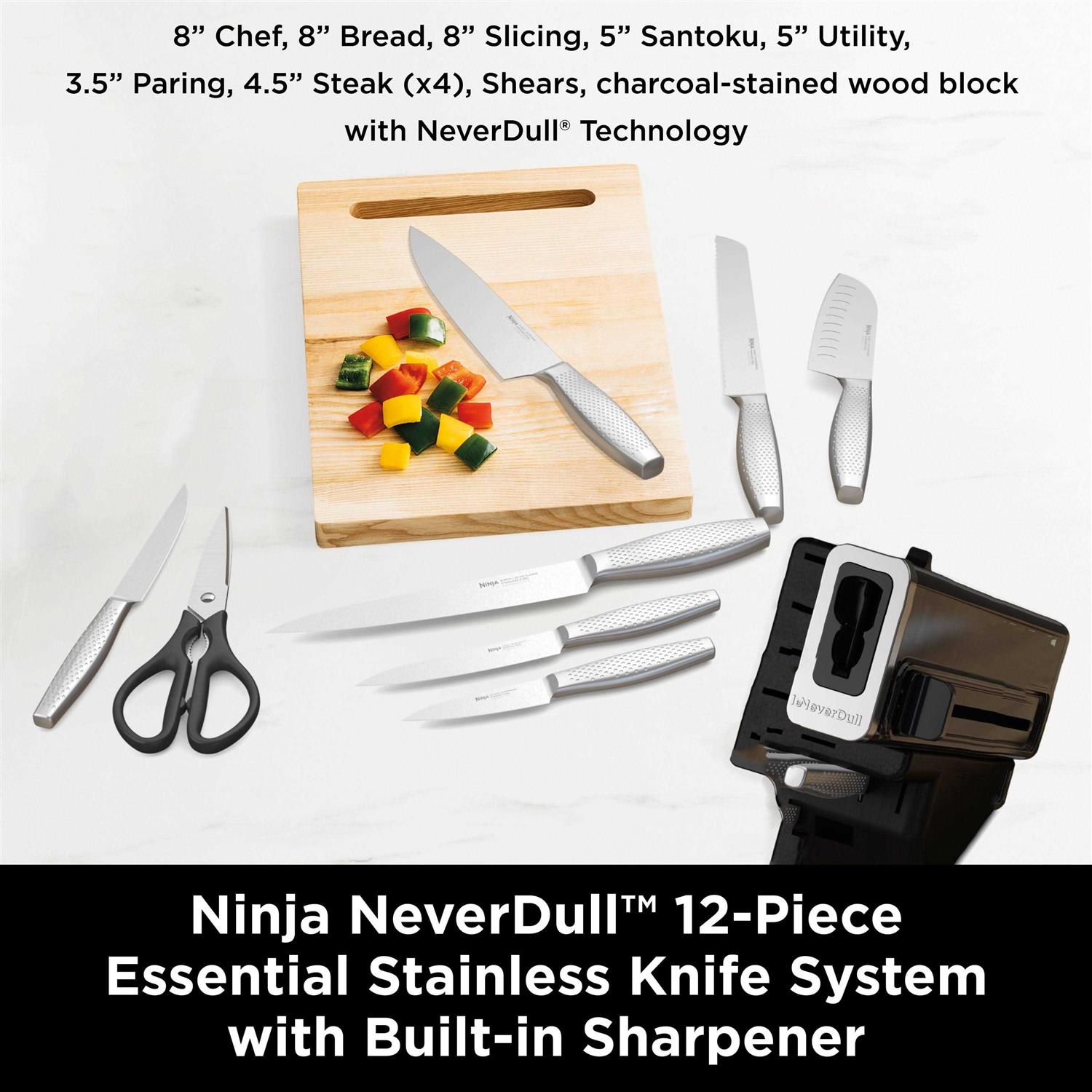 Ninja NeverDull Essential 12 Piece Stainless Steel Knife System with Built in Sharpener - Image 5