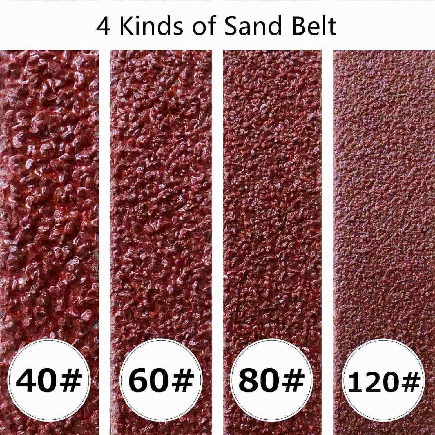 Minimprover Pneumatic Tool Air Belt Sander,1/4 Air Inlet,Air Belt Sander with 12pc Belts,3/8 Air Belt Grinder - Image 3