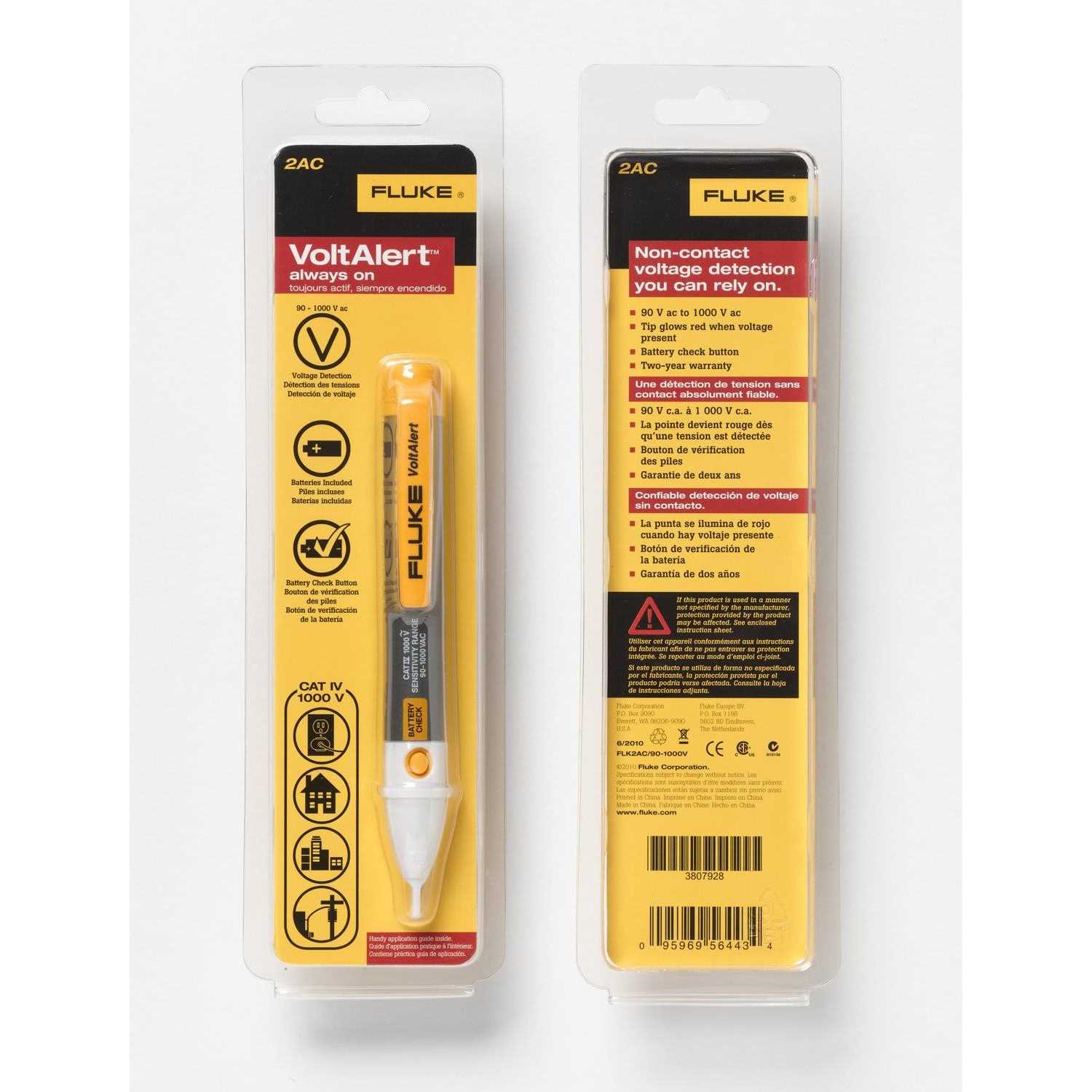 FLK2AC/90-1000V Fluke Voltage Detector - Image 4