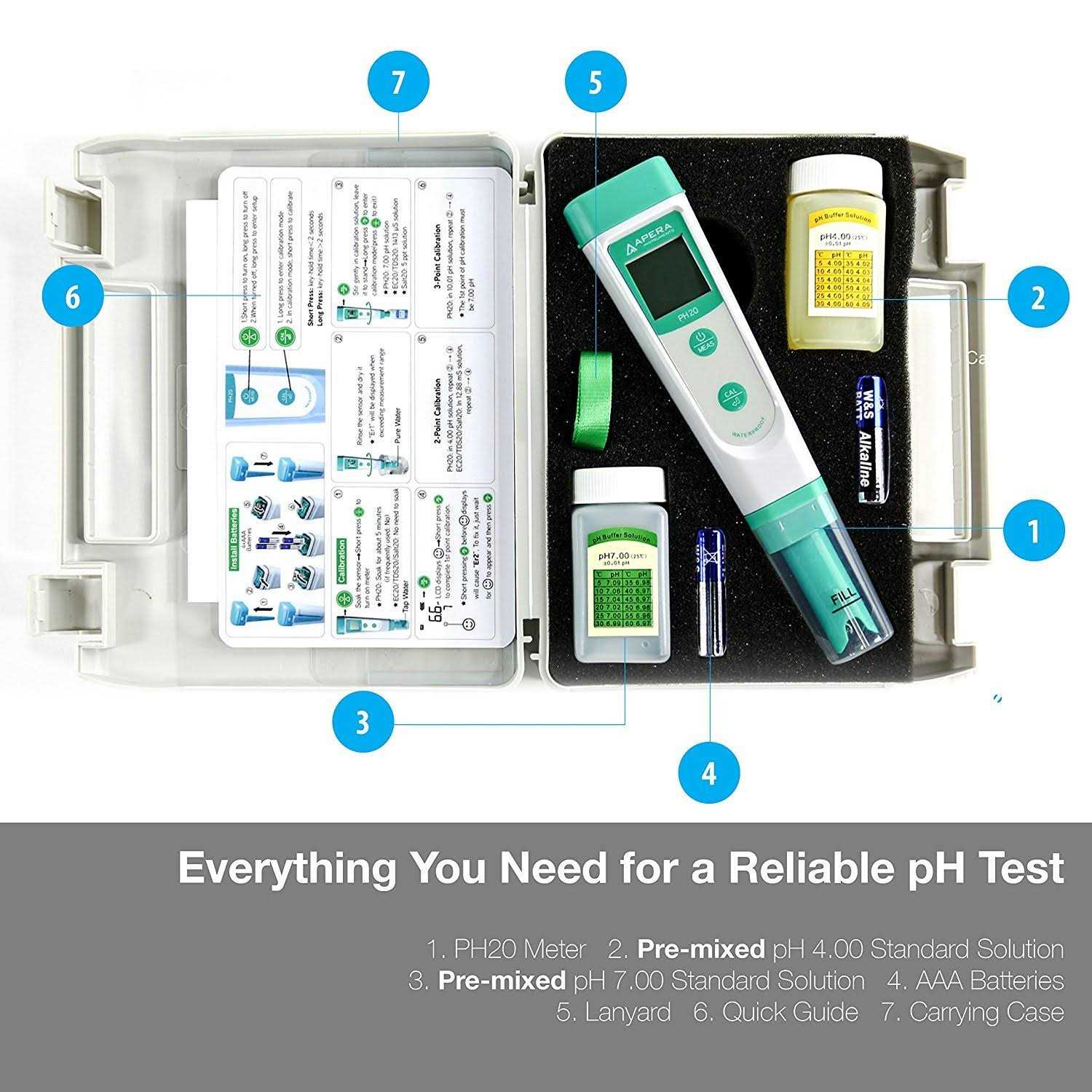 Apera Instruments Ai209 Value Series PH20 Waterproof pH Tester Kit - Image 4