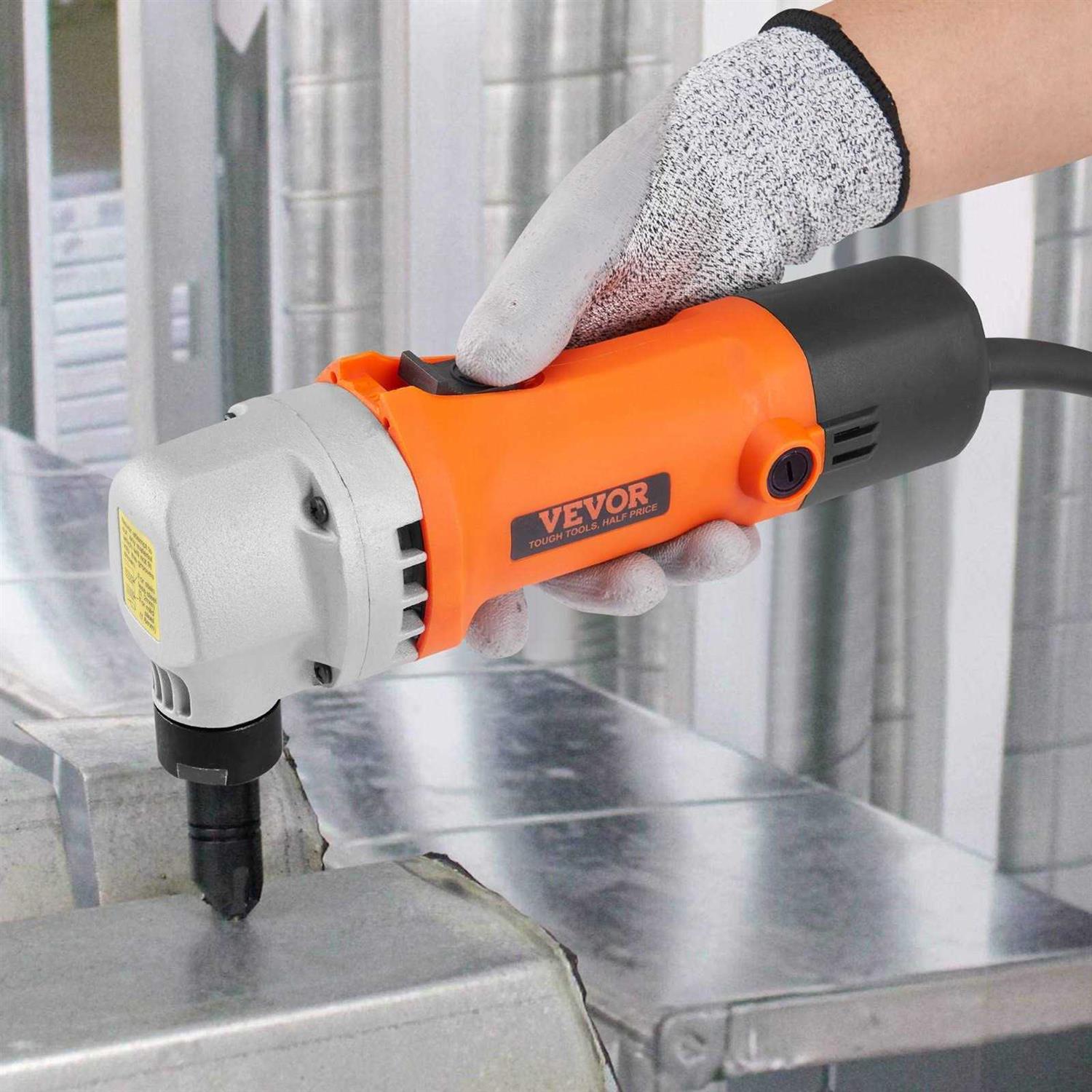 VEVOR Sheet Metal Nibbler 550W Powerful 2200 RPM High Speed 360 Degree Rotation Electric Nibbler Metal Cutter Straight Curve and Circle Cutting - Image 5