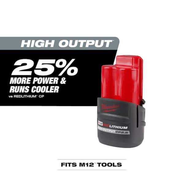 Milwaukee M12 FUEL 12V Lithium-Ion Brushless Cordless HACKZALL Reciprocating Saw w/CP High Output 2.5 Ah Battery Pack - Image 3