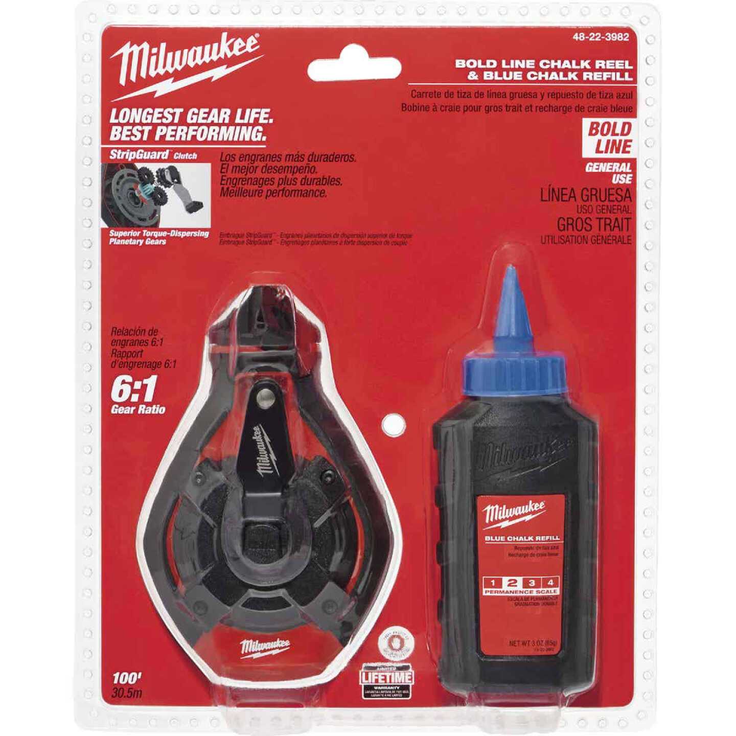 Milwaukee 100' Bold Line Chalk Reel 48-22 - Image 4