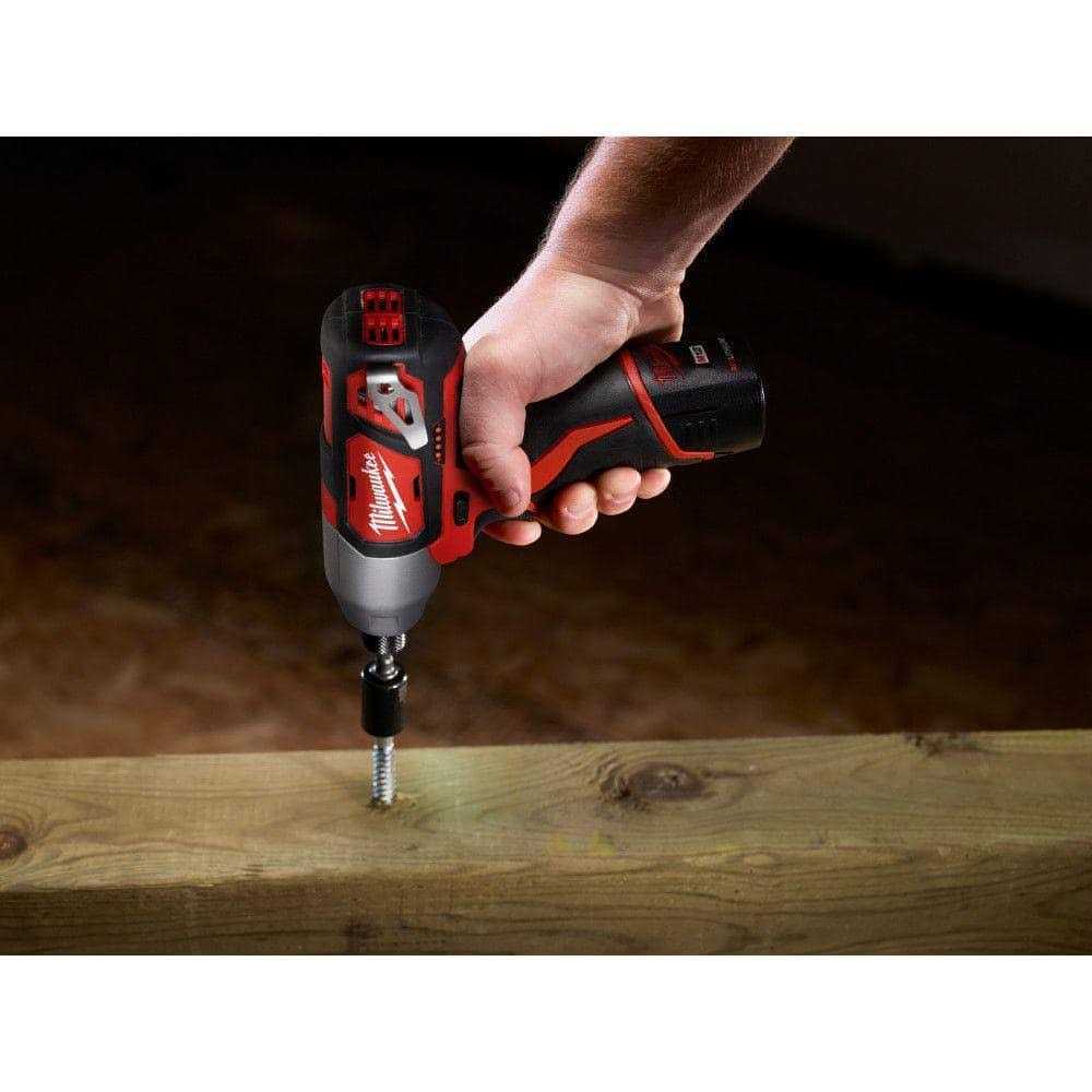 Milwaukee M12 12-Volt Lithium-Ion Cordless Drill Driver/Impact Driver Combo Kit - Image 5