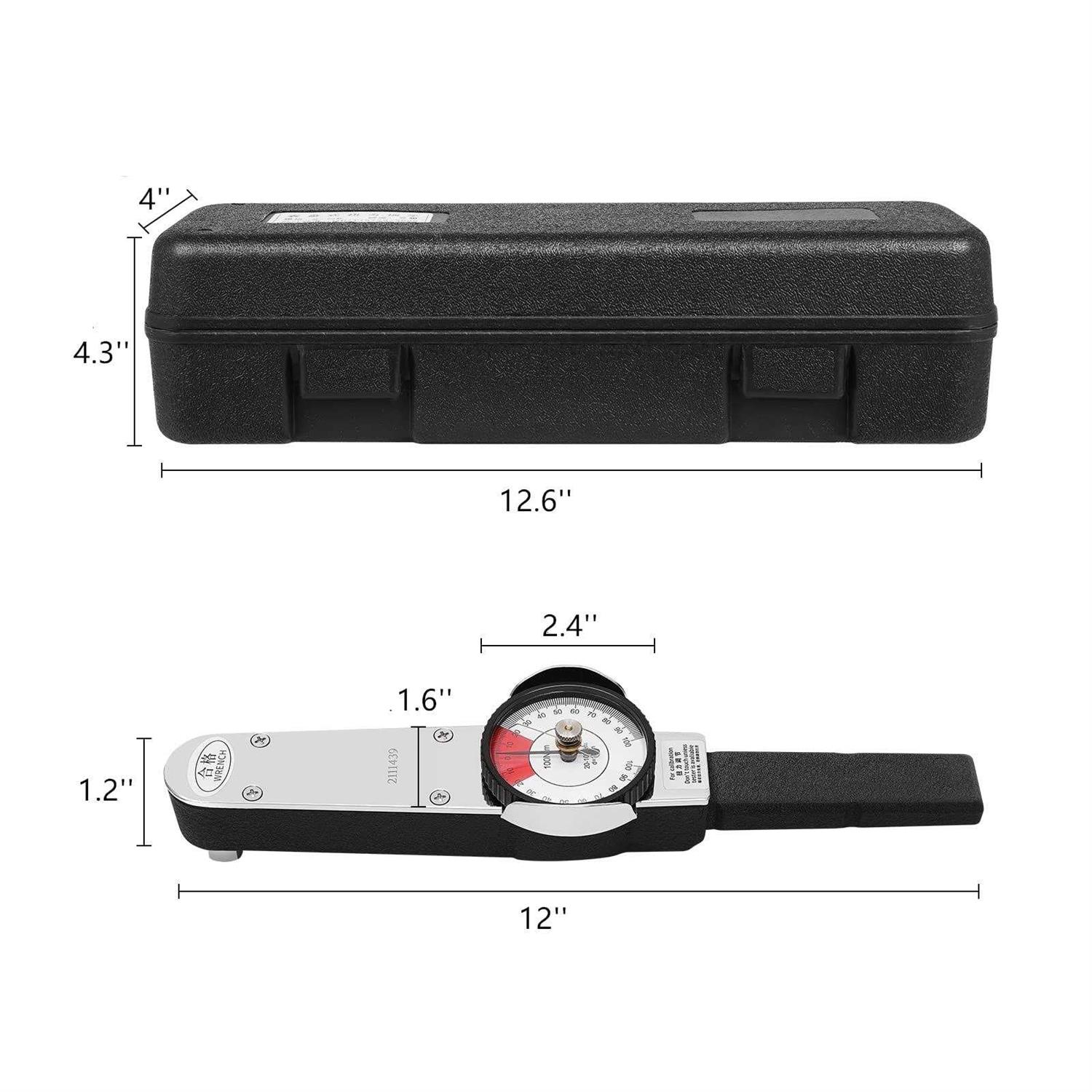 LIANDU-US Dial Indicator Torque Wrench Indicatingmeter 0-100 Nm High Precision Torque Meter Professional Measure Tool at MechanicSurplus.com - Image 4