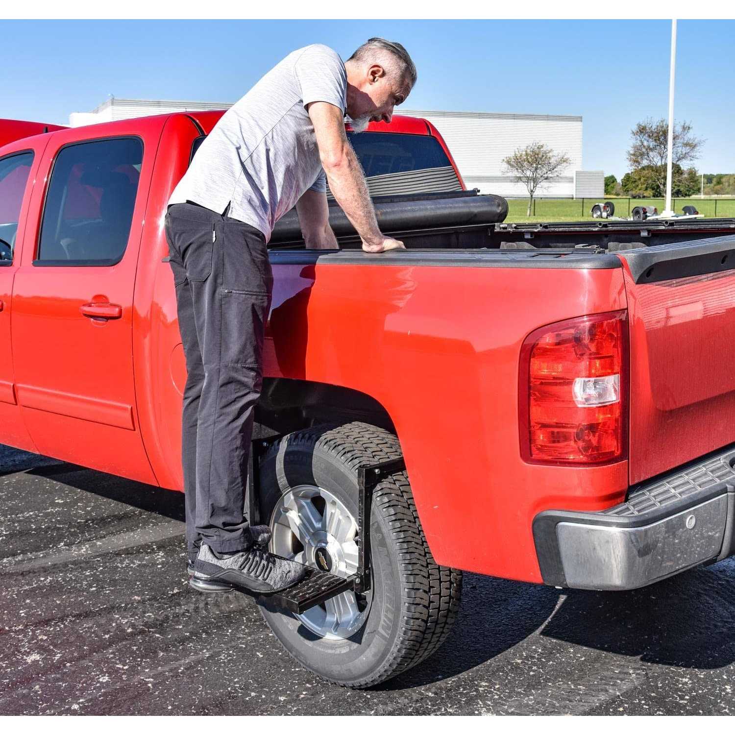 JEGS Universal Truck Tire Step Ladder 300lb Capacity Adjustable Truck Step - Image 5