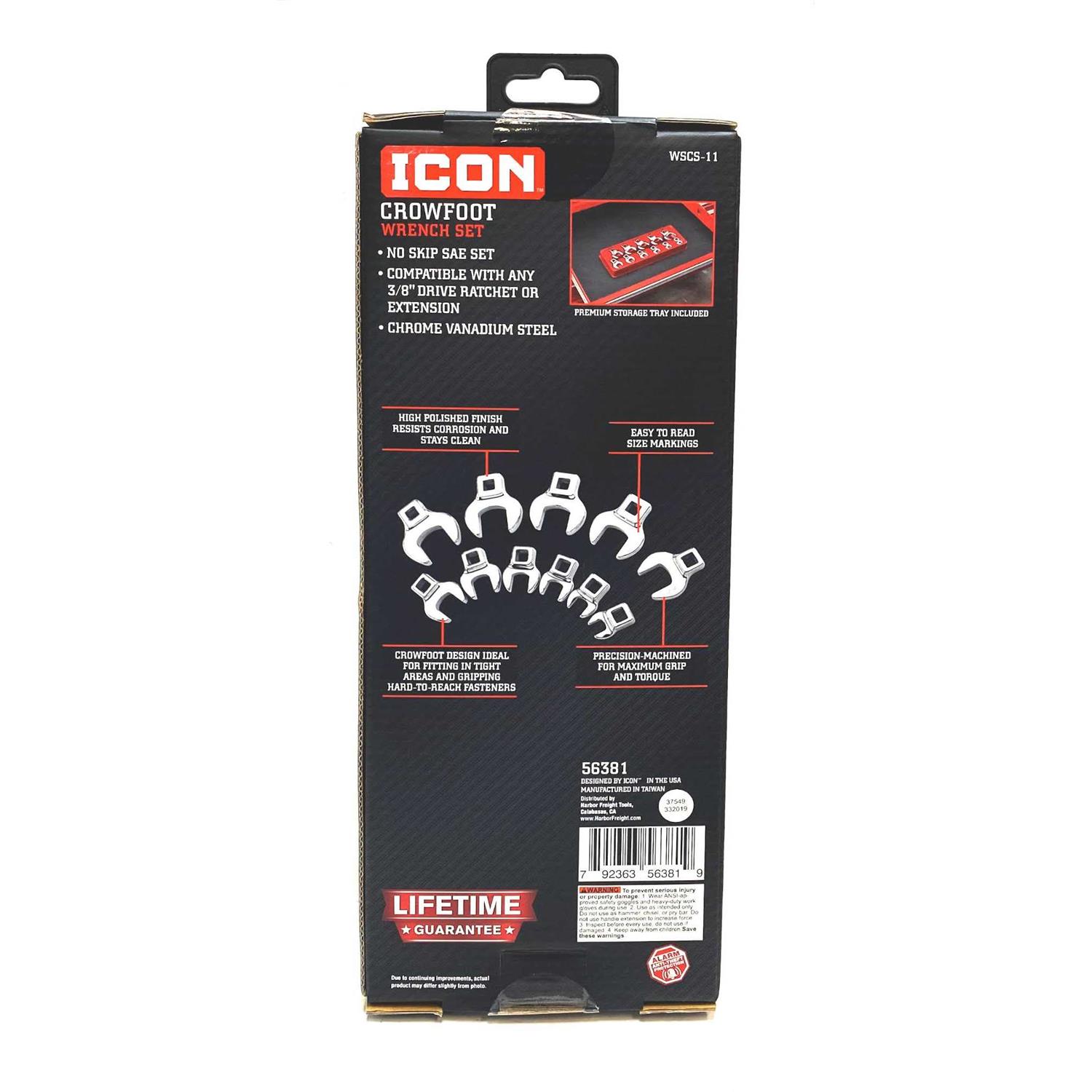 Icon Wscs-11 Crowfoot Wrench Set - Image 4