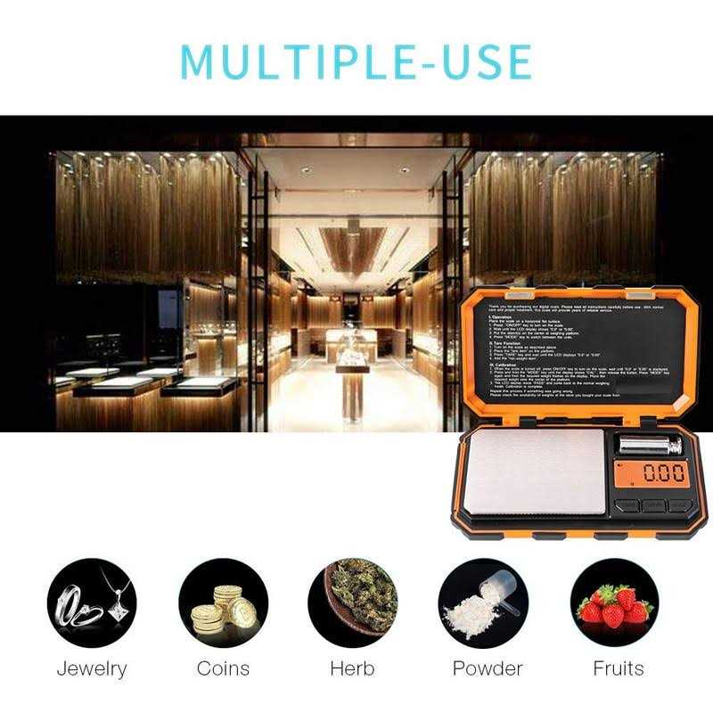Fuzion Digital Pocket Scale 200g x 0.01g Jewelry Gram Scale 6 Units Conversion Mini Scale with LCD Display - Image 3