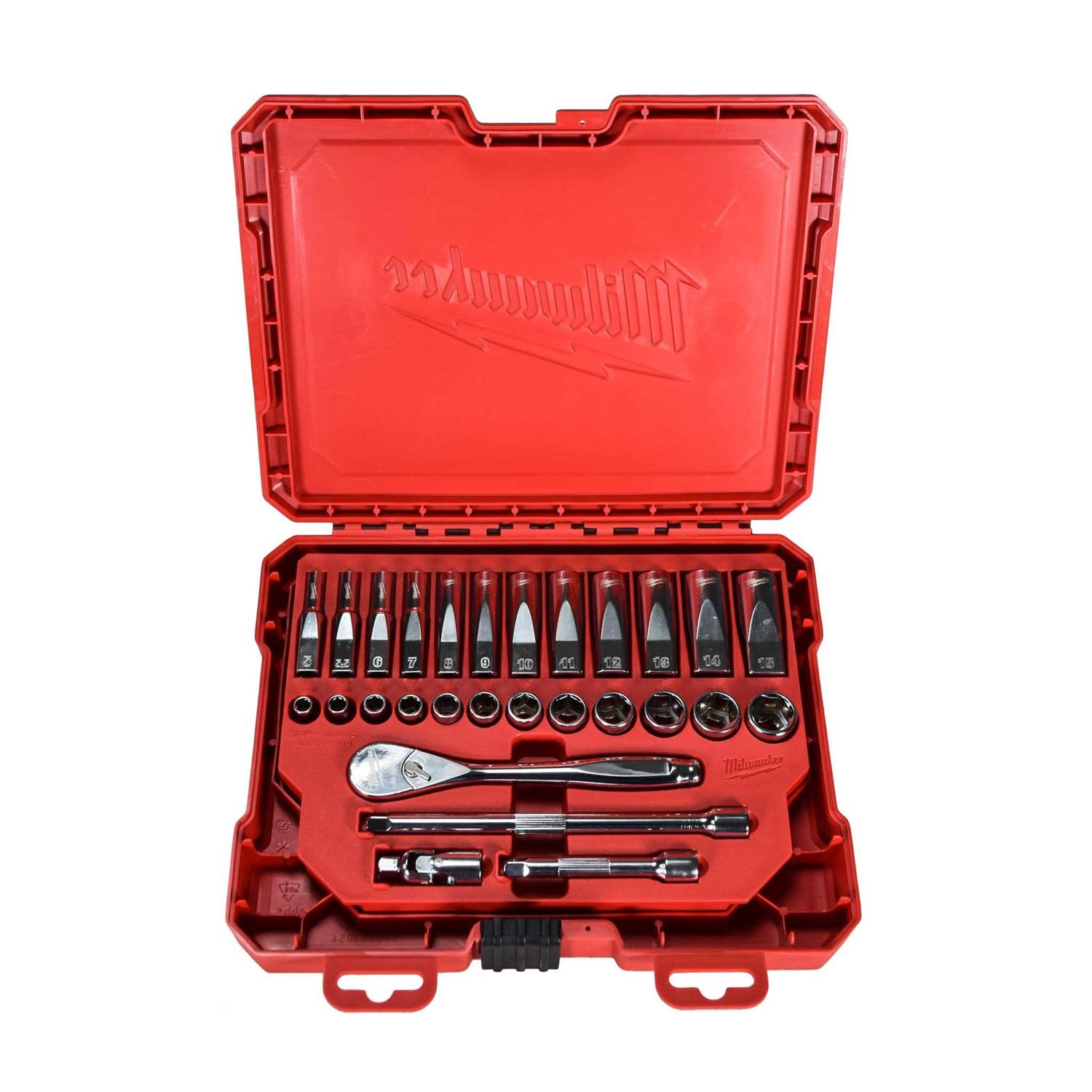 Milwaukee 48-22-9504 28 Drive Ratchet Socket Set - Image 3