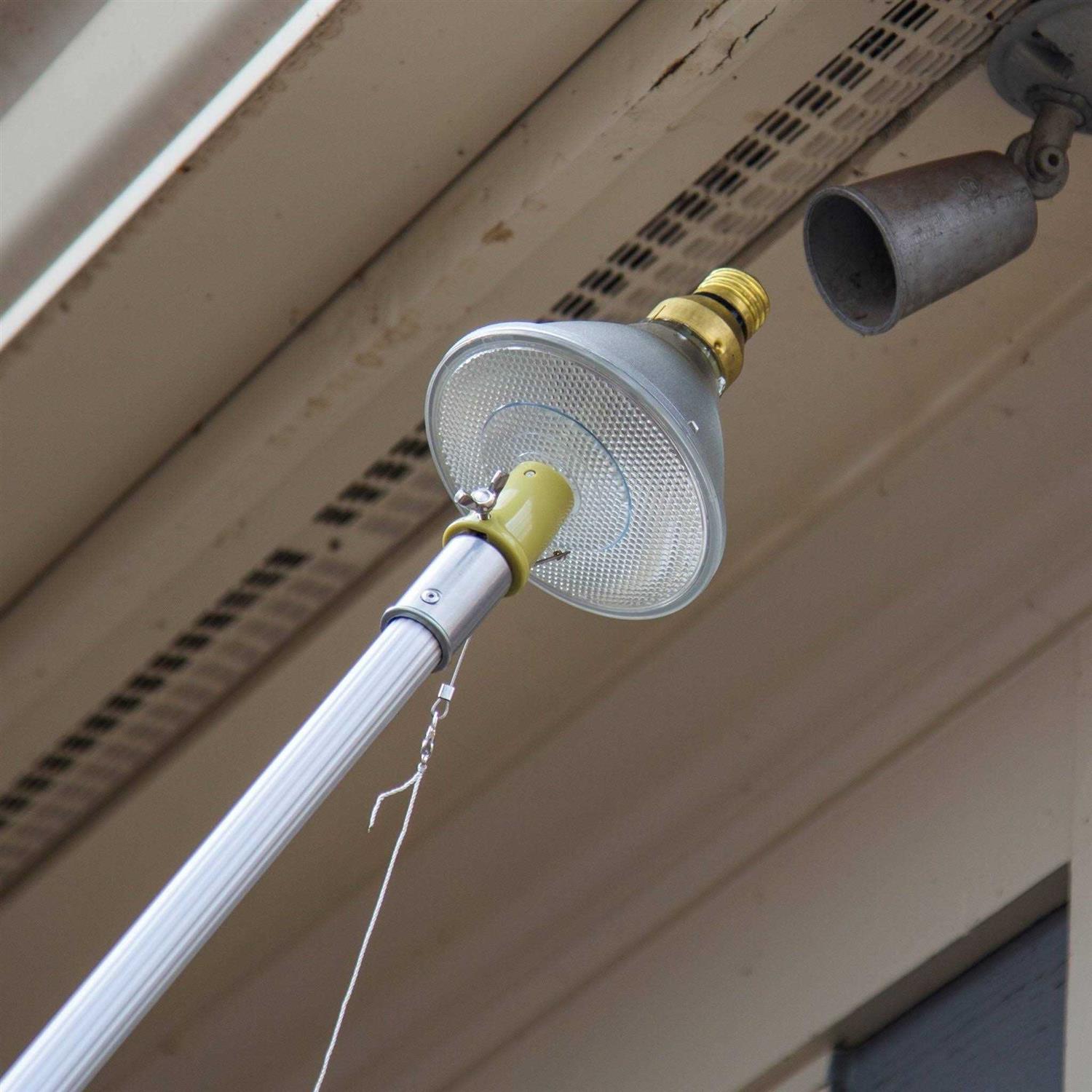 Docazoo Docapole 5-12 Foot High Ceiling Light Bulb Changer And Extendable Telescopic Extension Pole For High Ceilings And Recessed Lights Cage + Sucti - Image 3