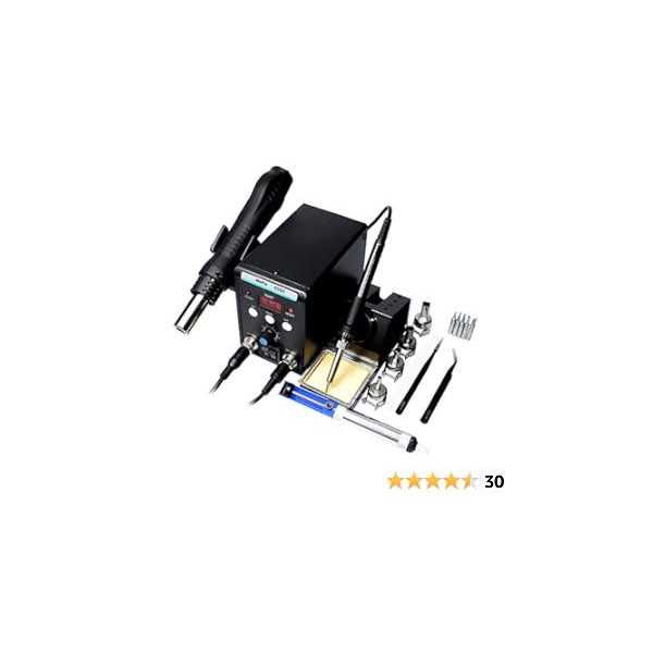 Mefix 8586 Soldering Station 2 in 1 Functions Electric Iron Smd Hot Air Rework Station - Image 4