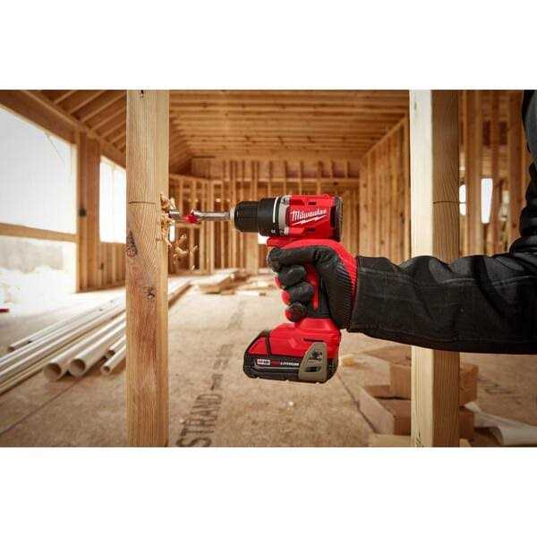 Milwaukee M18 18V Lithium-Ion Brushless Cordless Compact Drill/Impact Combo Kit - Image 3