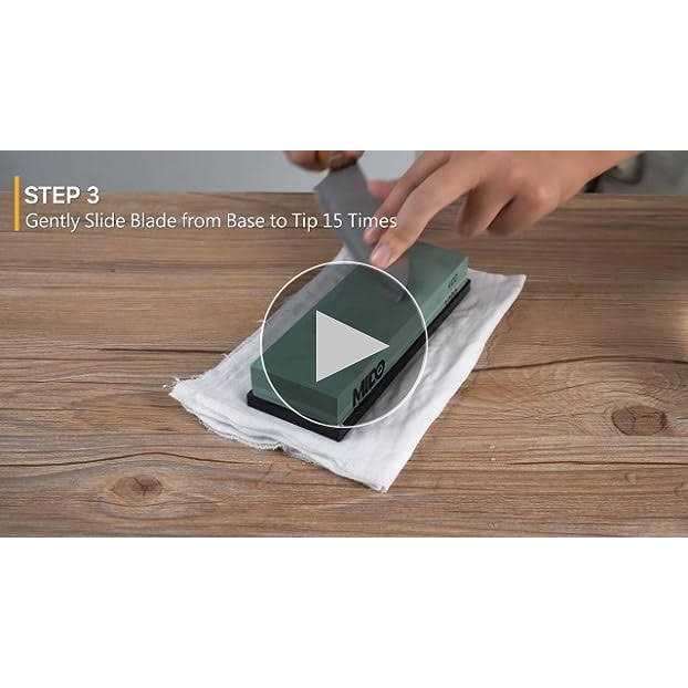 Mido Professional Abrasive Knife Sharpening Stone 400/1000 Whetstone Sharpening Stone with Non-slip Rubber Base for Kitchen, Hunting, and Pocket - Image 3