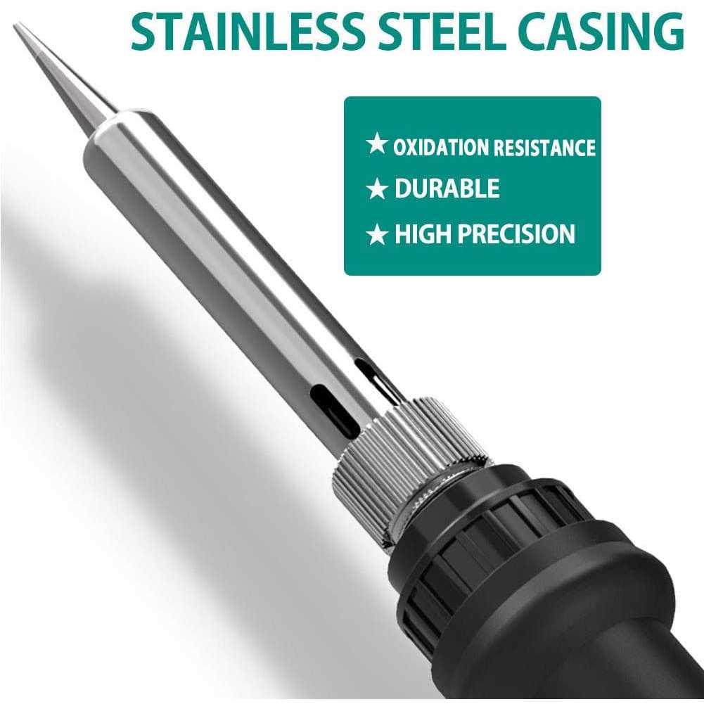 SREMTCH 9-in-1 Soldering Kits 60W Adjustable Temperature Welding Tool with On-Off Switch - Image 4