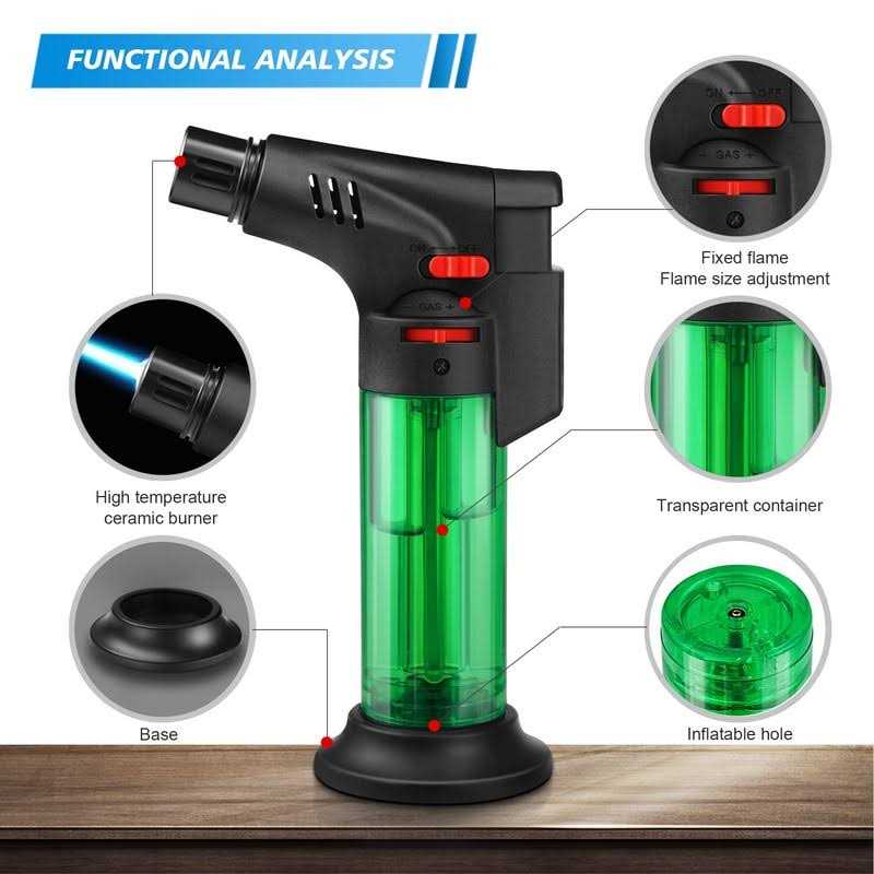 Samniu 4 Pack of Torch Lighter Jet Flame Butane Gas - Image 3