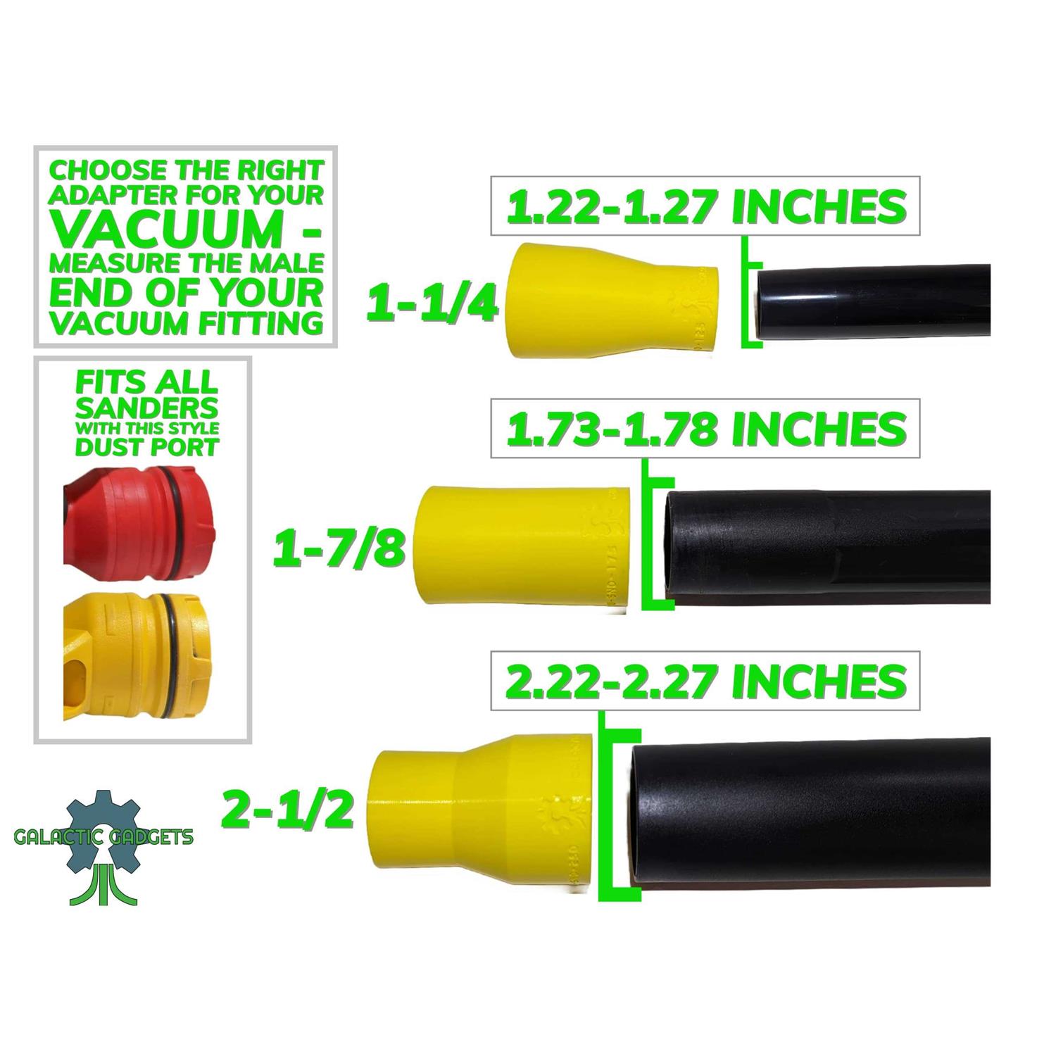 Galactic Gadgets Vacuum Adapter for Dewalt or Craftsman Sanders - Image 3
