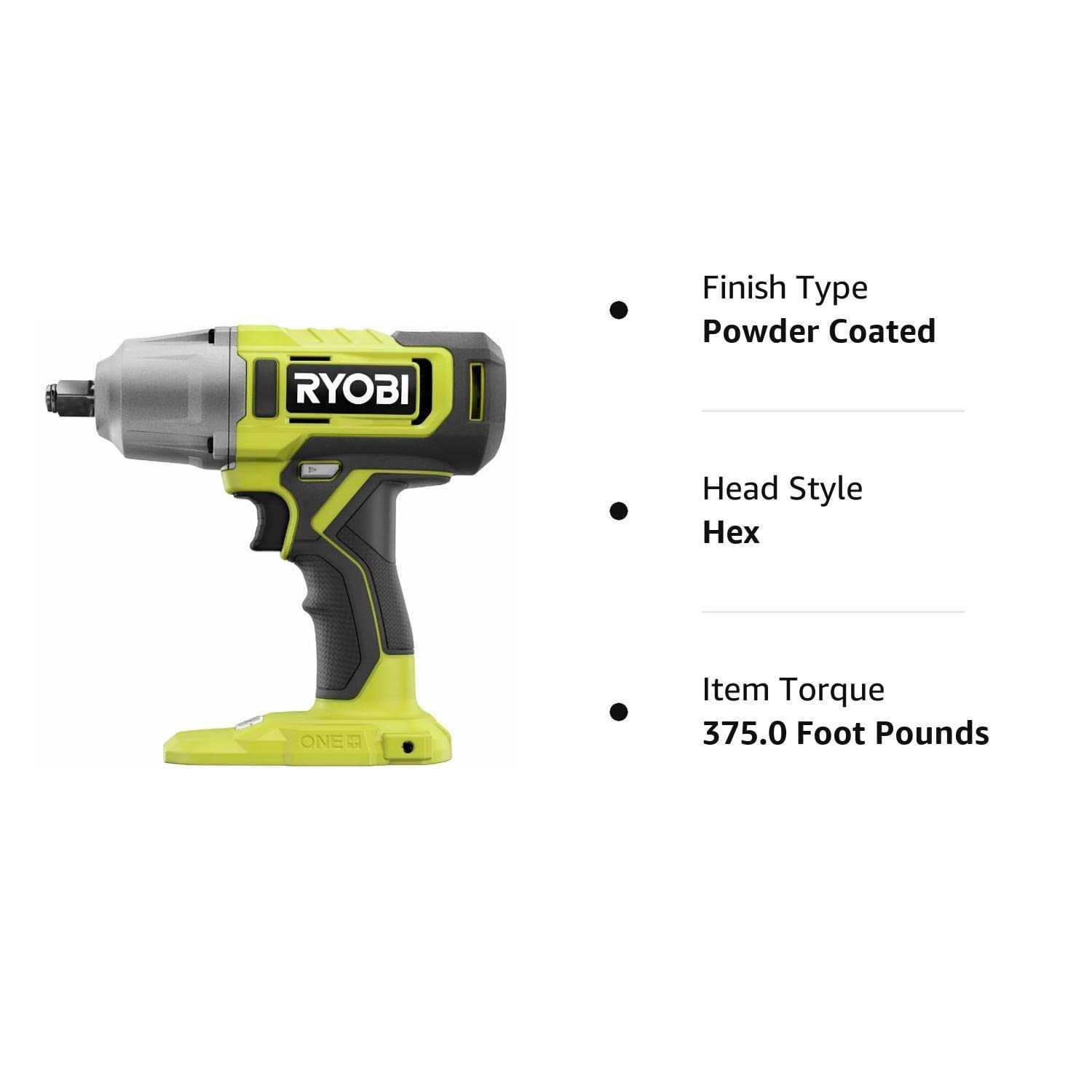 Ryobi PCL265 18V ONE+ Cordless 1/2 in. Impact Wrench - Image 3