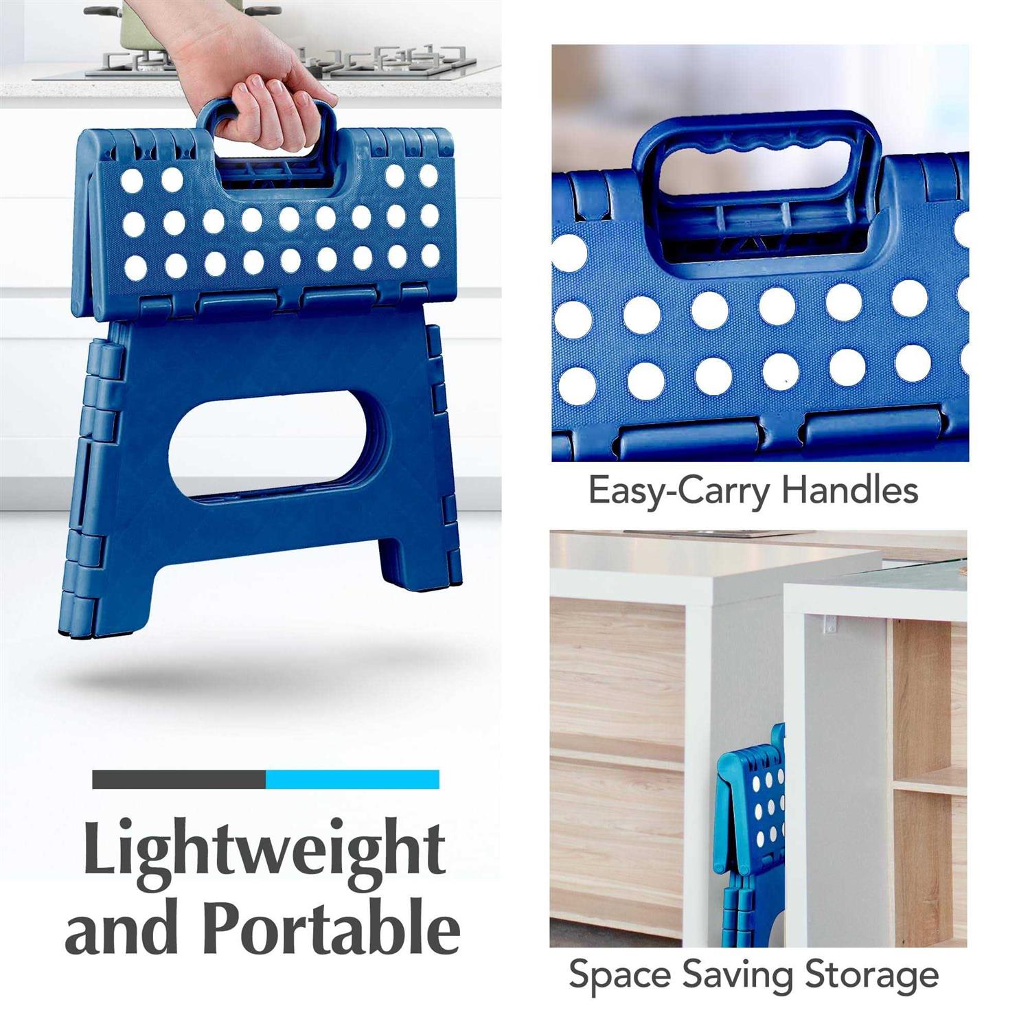 Handy Laundry Folding Step Stool The Lightweight Step Stool is Sturdy Enough to Support Adults and Safe Enough for Kids. Opens Easy with One Flip. Great - Image 3