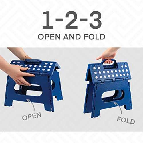 Handy Laundry Folding Step Stool The Lightweight Step Stool is Sturdy Enough to Support Adults and Safe Enough for Kids. Opens Easy with One Flip. Great - Image 5
