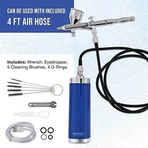 Master Airbrush Powerful Cordless Handheld Acrylic Paint Airbrushing System Primary Opaque Paint Colors - Image 5