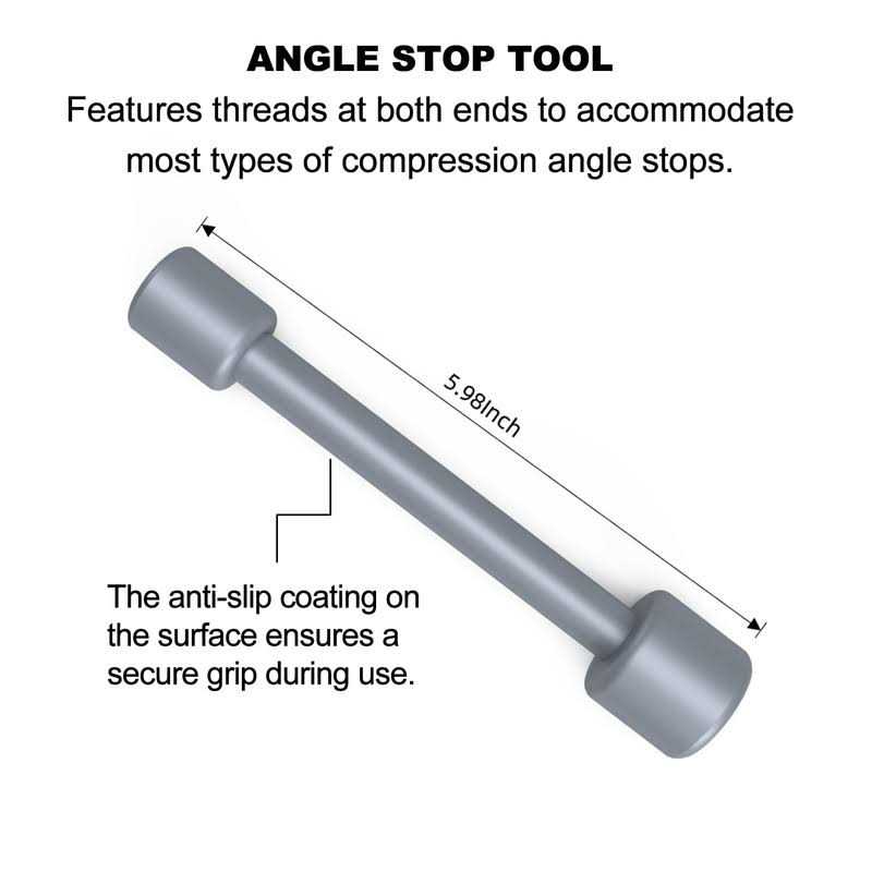 Holdly Angle Stop Wrench Angle Stop Removal Tool, Plumbing Wrench Tool for Installing a New Compression Angle Stop and Removing the Compression Ring - Image 3