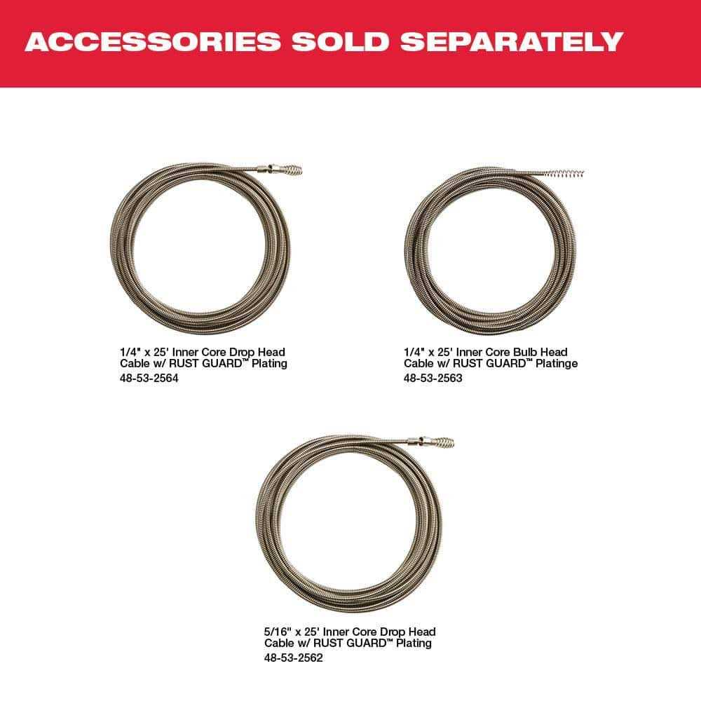 Milwaukee M12 12V Lithium-Ion Cordless Auger Snake Drain Cleaning Kit - Image 3