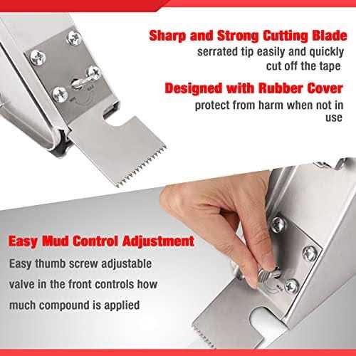 Goldblatt Tape Set Drywall Taping Tools with 10 Blue Steel Taping Knife, Lightweight & Comfortable Use for Finishing and Patching - Image 4