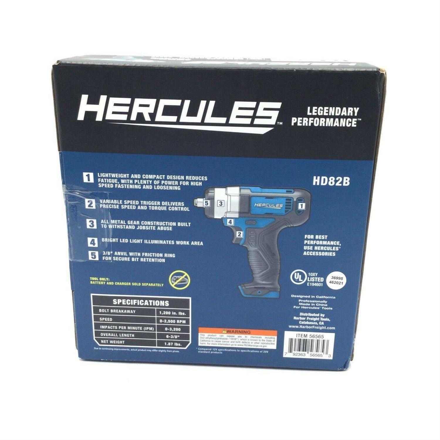 Hercules 12V Cordless 3/8 in. Compact Impact Wrench - Image 4