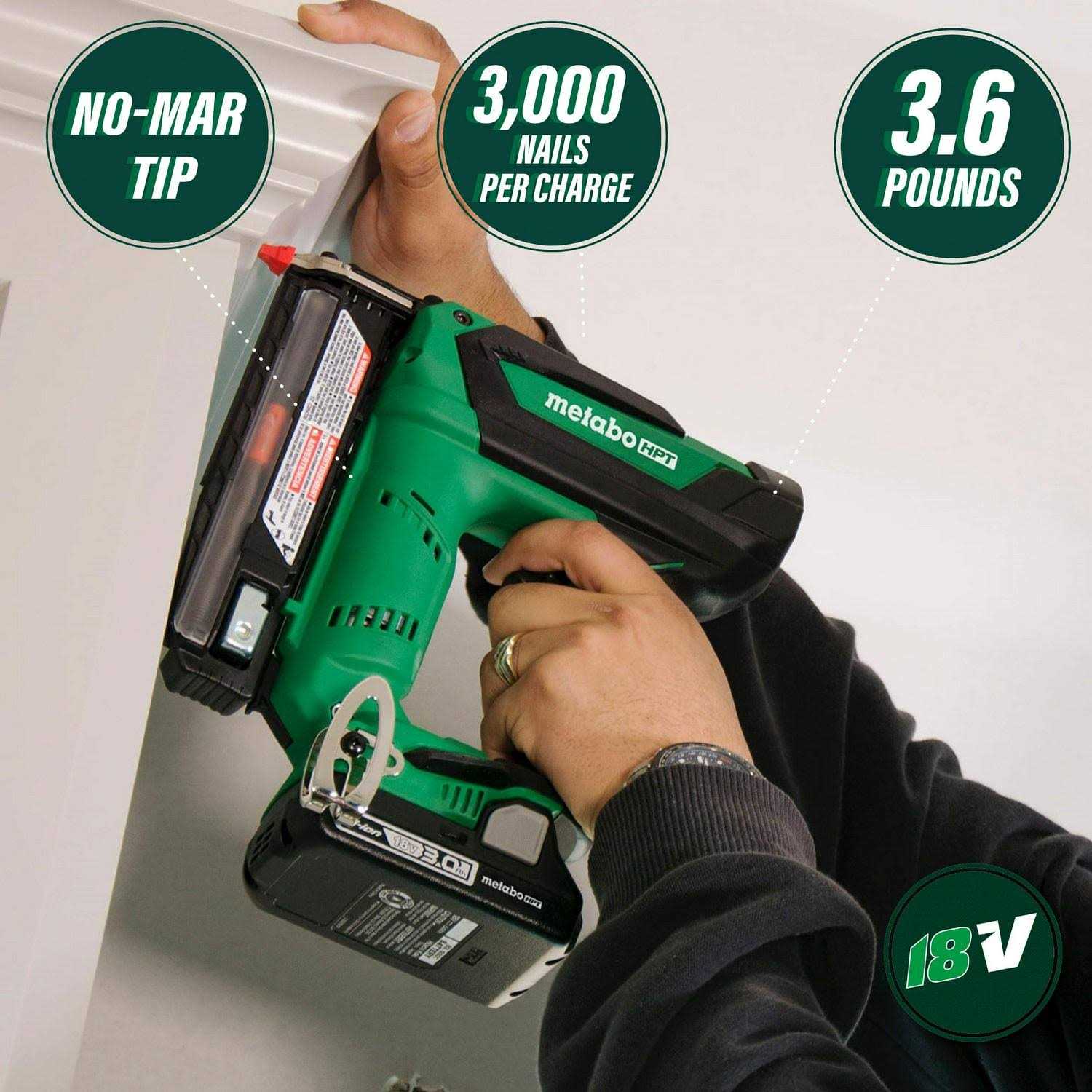 Metabo HPT NP18DSALQ4M 18V Cordless 1-3/8 in. 23 Gauge Pin Nailer - Image 3