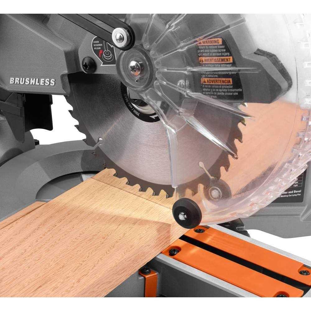 RIDGID 18V Brushless Cordless 7-1/4 in. Dual Bevel Sliding Miter Saw Ah MAX Output Lithium-Ion Battery - Image 3