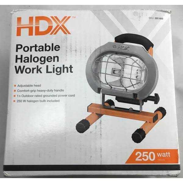HDX 250-Watt Portable Halogen Work Light - Image 3