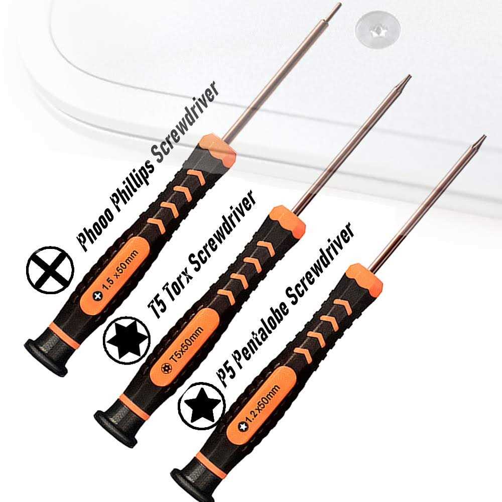 Repair Tool Kit for MacBook, Teckman MacBook Screwdriver Set with P5 Pentalobe Screwdriver,T5 Torx and Ph000 Phillips Screwdrivers for MacBook Air - Image 3