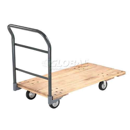 Global Industrial Hardwood Deck Platform Truck Casters - Image 2