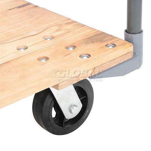 Global Industrial Hardwood Deck Platform Truck Casters - Image 3