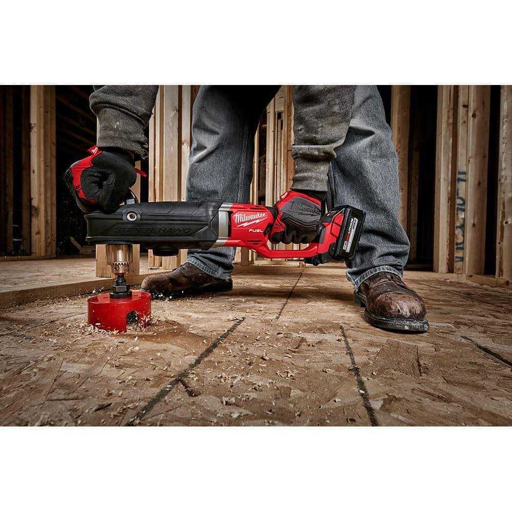 Milwaukee M18 FUEL 18-Volt Lithium-Ion Brushless Cordless GEN 2 Super Hawg 1/2 in. Right Angle Drill - Image 4