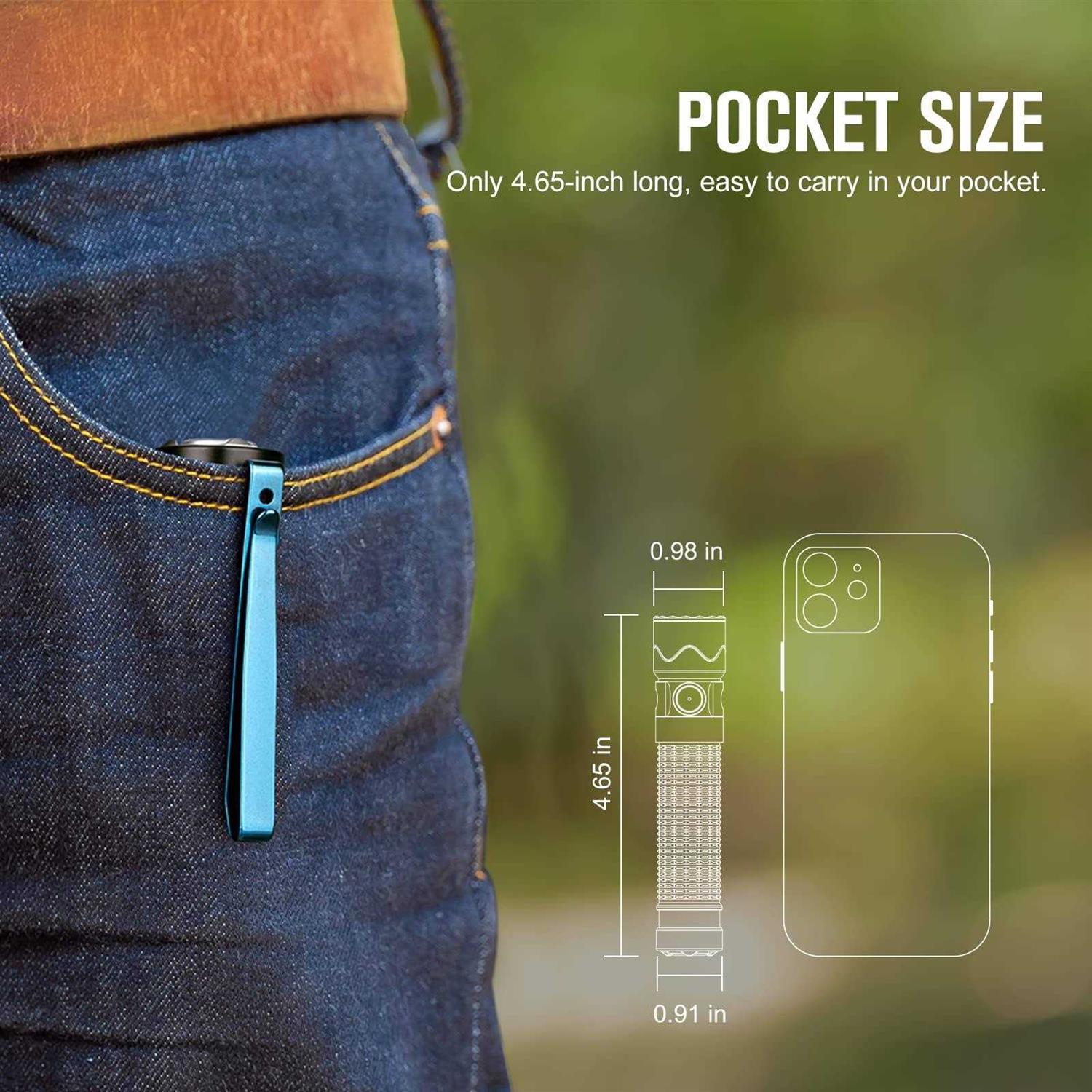 OLIGHT Warrior Mini2 1750 Lumens Rechargeable Tactical Flashlight with Dual Switch and Proximity Sensor - Image 4