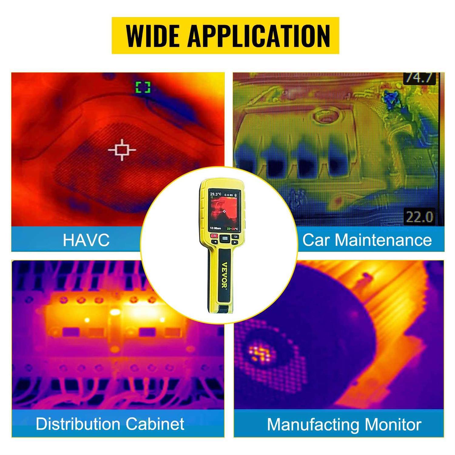 VEVOR Thermal Imaging Camera 60x60 IR Resolution Infrared Camera with 2.8 Color Display Screen - Image 5