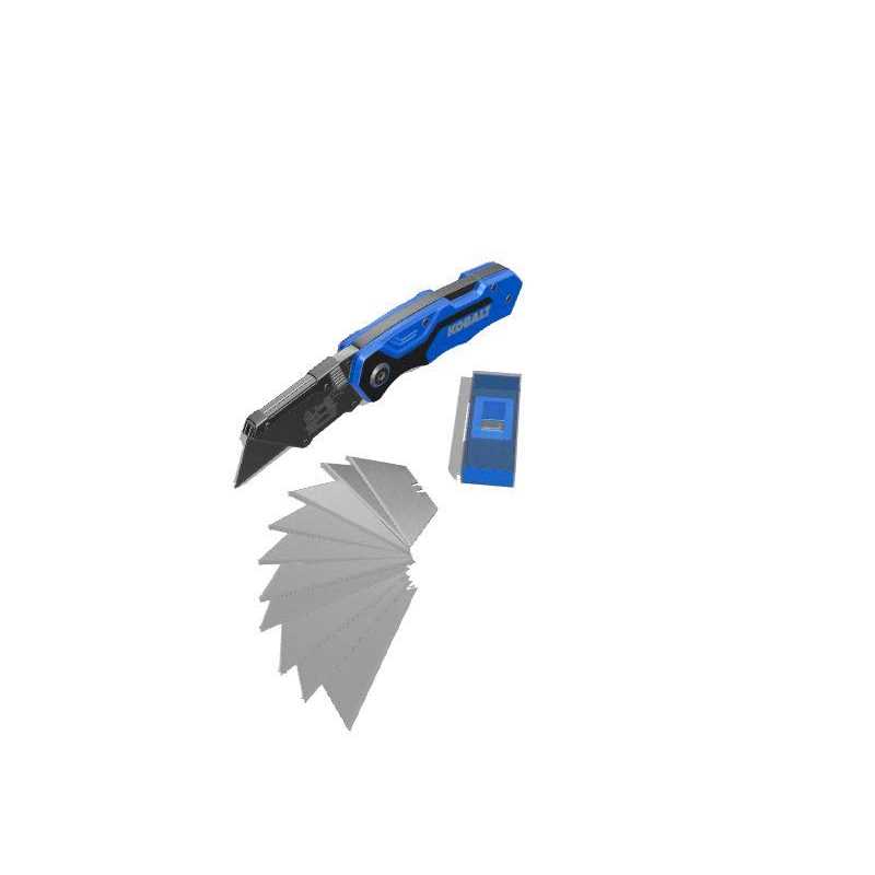 Kobalt 18mm 11-Blade Folding Stainless Steel Utility Knife 10002 - Image 3