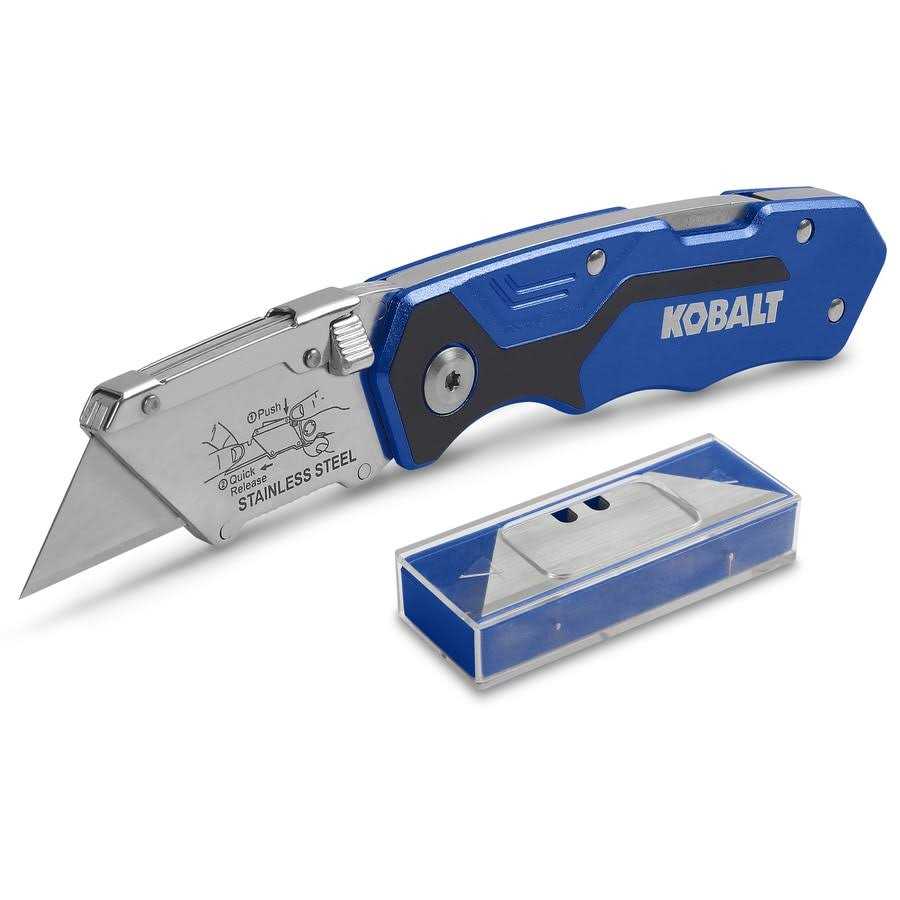 Kobalt 18mm 11-Blade Folding Stainless Steel Utility Knife 10002 - Image 4