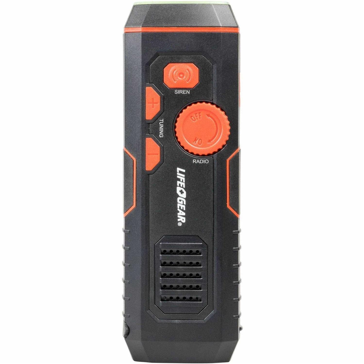 Life+Gear Stormproof USB Crank Flashlight & Radio LG38-60675-RED - Image 5